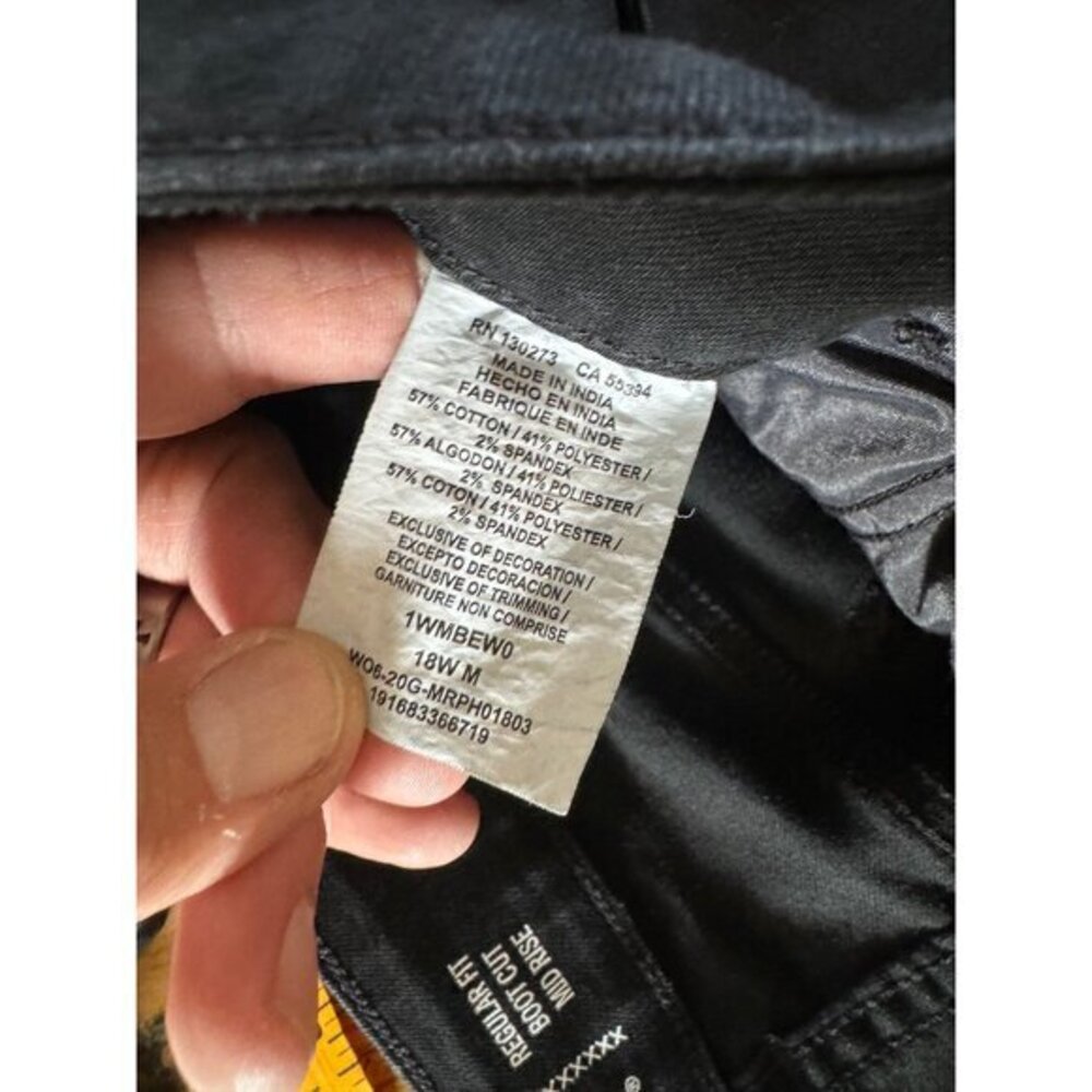 Lee Women's Jeans Bootcut Black size 18W Regular Fit Bootcut Mid Rise cotton - Picture 5 of 7